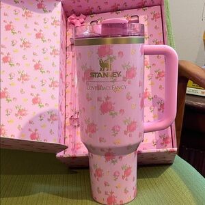 LoveShackFancy Pink Floral Drinkware Set